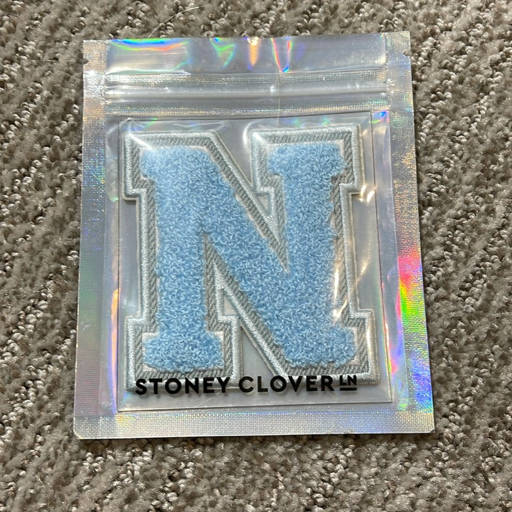 Stoney clover lane large varsity periwinkle N patch retired style!